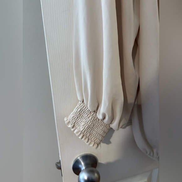 Joseph Ribkoff off shoulder floral champagne blouse size 14 shirt - Picture 5 of 13